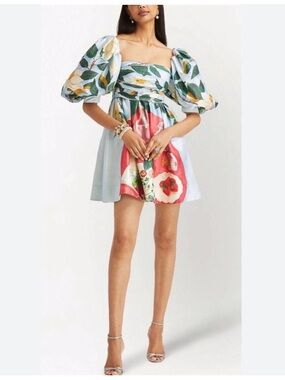 NWT OSCAR DE LA RENTA FLORAL GARDEN DRESS SZ 8 MRSP: $2190